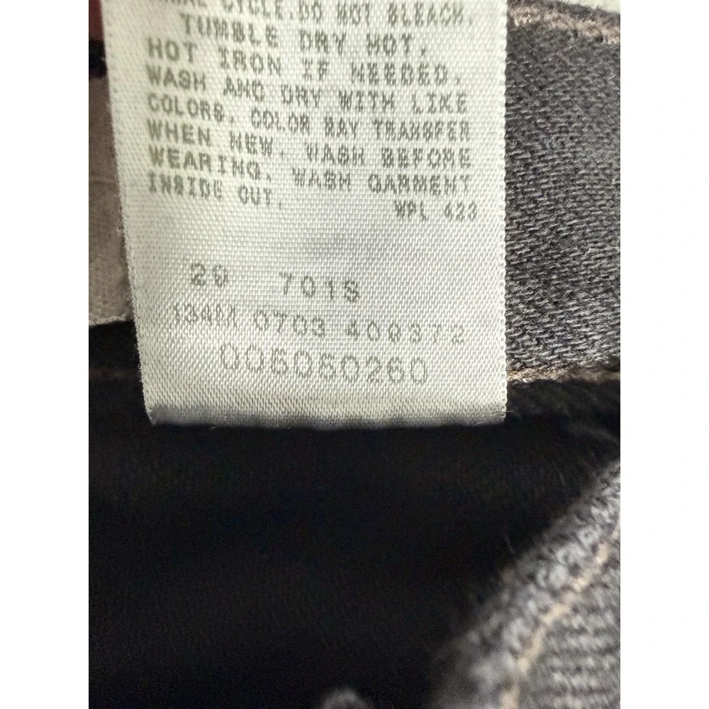 Levis 505 Jeans Mens 38x34 Black Denim Regular Fit Straight Leg Vintage